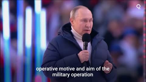 Putin Praises Russian Military for Ukraine Operation at Moscow Rally