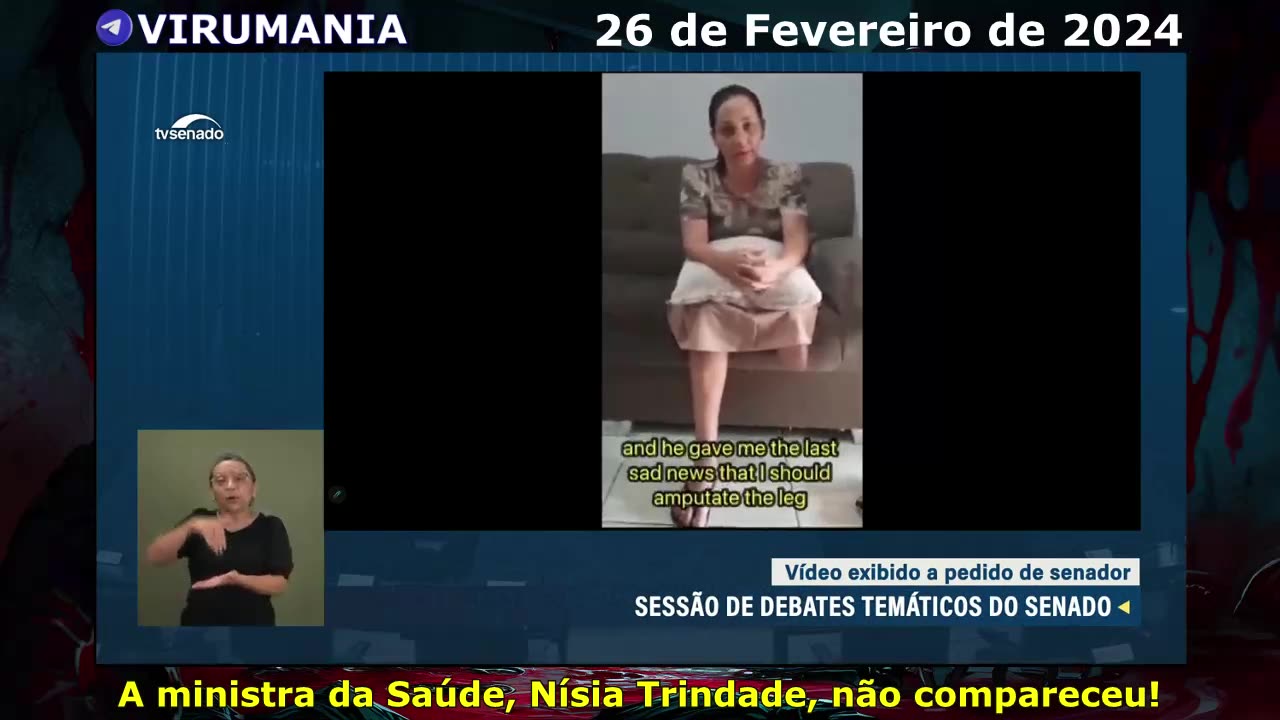 TV Senado 26,2,2024 (Ministra da Saúde Nísia Trindade NÃO FOI !) subTitle EN (2024,2,4) ⚜️👀🔥