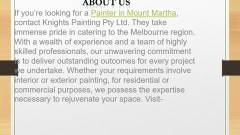Painter in Mount Martha