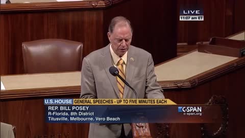 Florida Rep. Bill Posey Reads Doctors Account of Vaccine Dangers Report That Was Destroyed