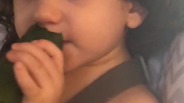 She will only eat cucumbers whole. Pieces won’t be touched
