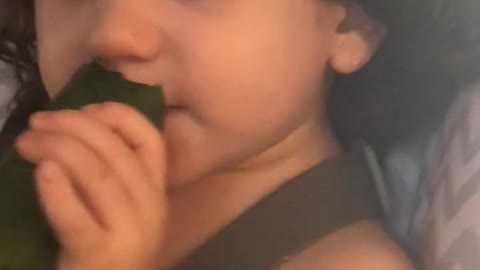 She will only eat cucumbers whole. Pieces won’t be touched