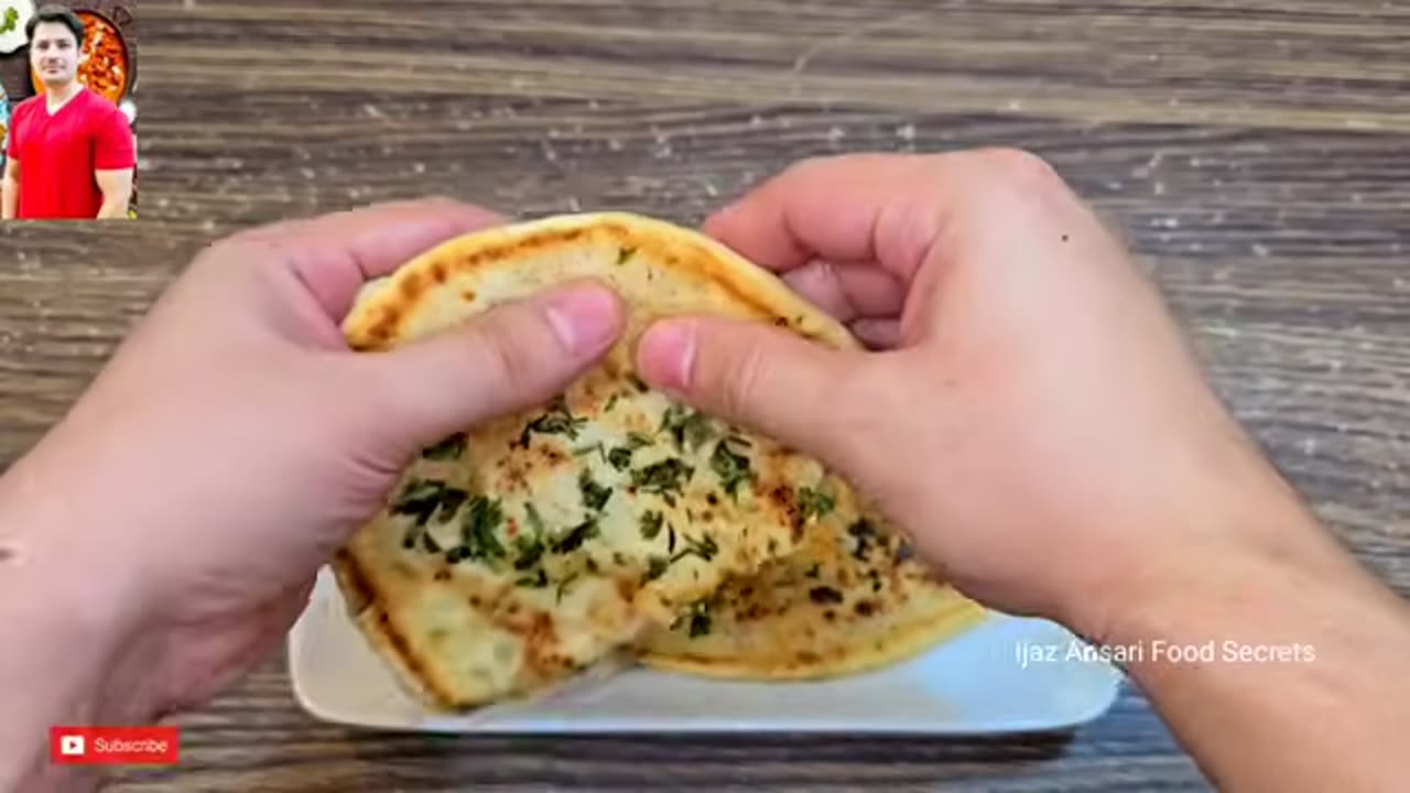 Making naan in boiling water