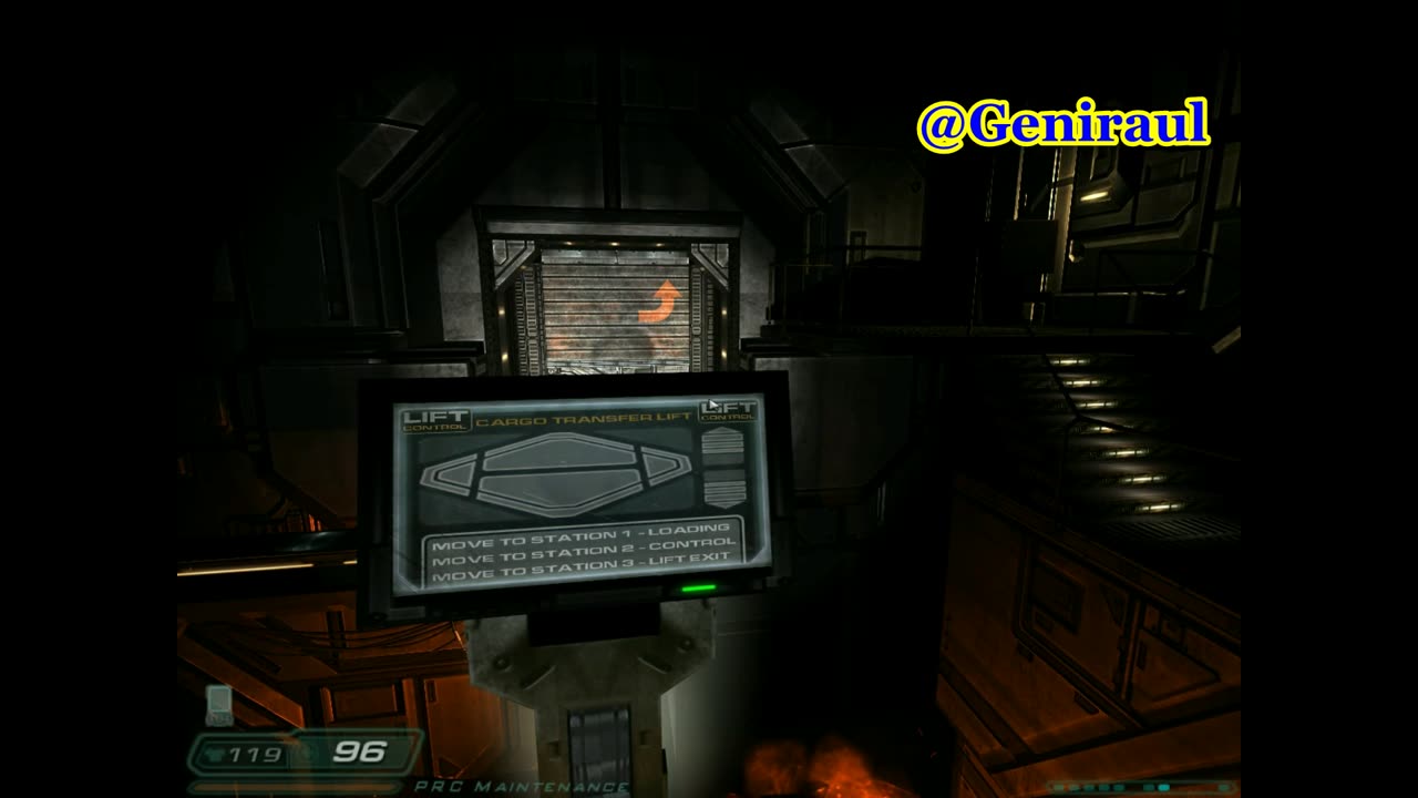 Doom 3: How to skip from the start to the lift exit