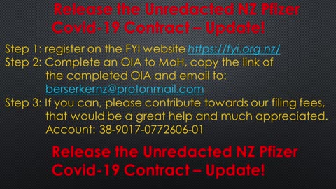 Chasing the NZ Pfizer contract - OIA Update