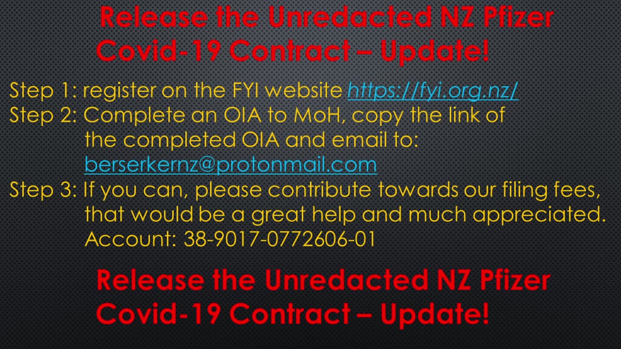 Chasing the NZ Pfizer contract - OIA Update