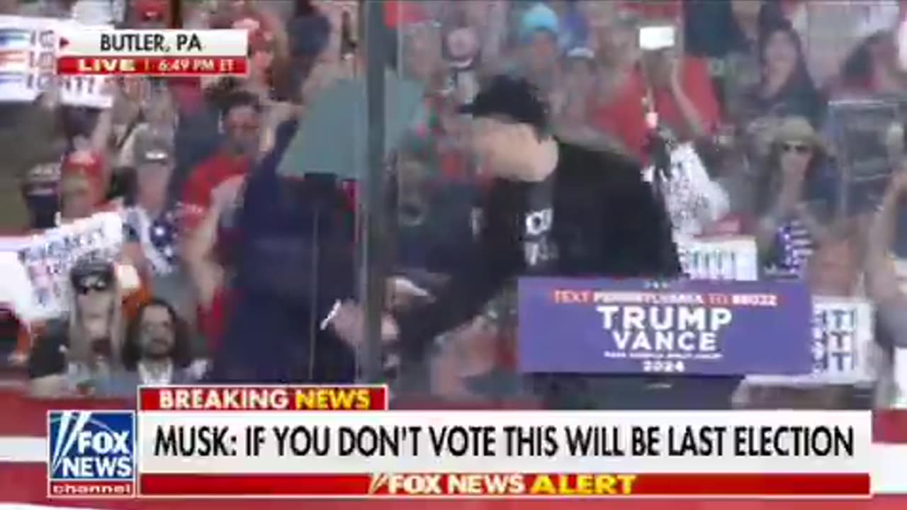 Elon Musk REDPILLING America at the Trump rally in Butler