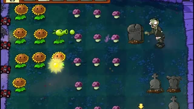 Plants vs Zombies Aventura Noche Nivel 2 1