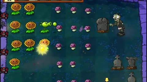 Plants vs Zombies Aventura Noche Nivel 2 1