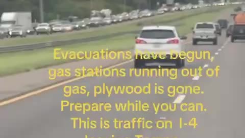 You don't want to get stuck on the interstate during a hurricane.