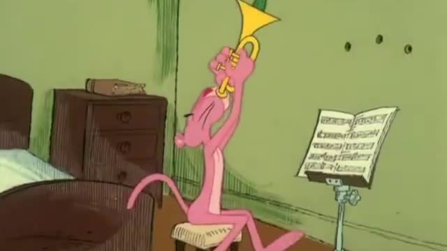 Cartoon pink panther comedy show