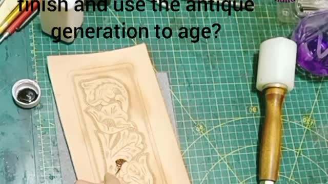 One of the techniques of natural leather aging with the antique generation, let's see