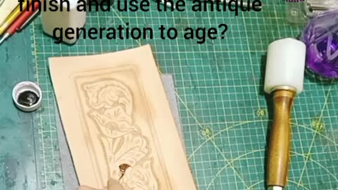 One of the techniques of natural leather aging with the antique generation, let's see