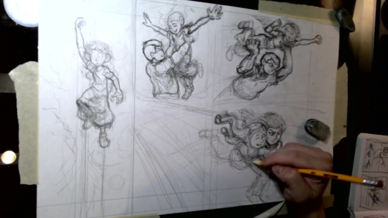 Art Timelapse: Penciling Pages 134-135 with @airwingmarine music