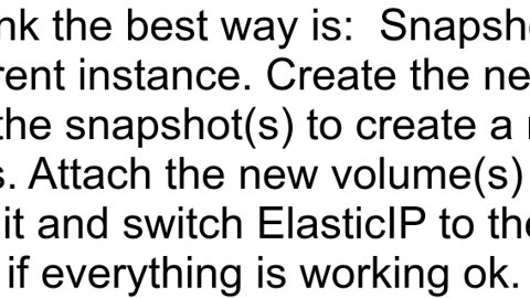 How to downgrade a AWS EC2