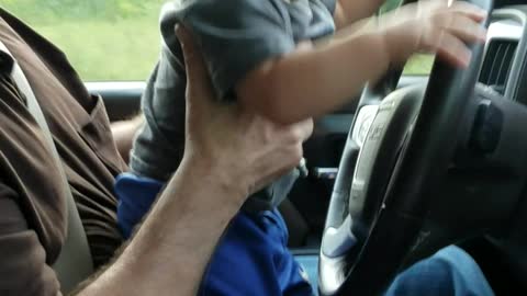 Helping Papa drive