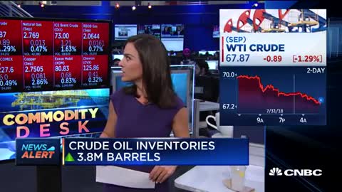 Crude oil inventories jump 3.8 million barrels