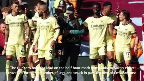 GUNNERS GLEE Aston Villa 0 Arsenal 1: Bukayo Saka scores again boosting Gunners top 4 hope.
