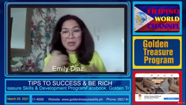 TIPS TO SUCCESS AND BE RICH - Golden Treasure Program With EMILY DIAZ