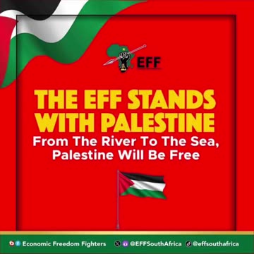 EFF SOUTH AFRICA STANDS WITH PALESTINE
