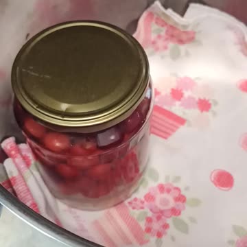 Cherry Syrup in jars
