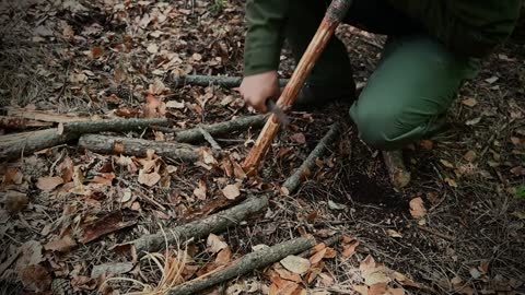 Huge arrows shot out, and many trees were pierced and broken.