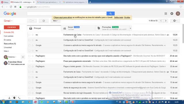 Como receber o fechamento de caixa por E-mail para restaurantes _ Sistema GrandChef