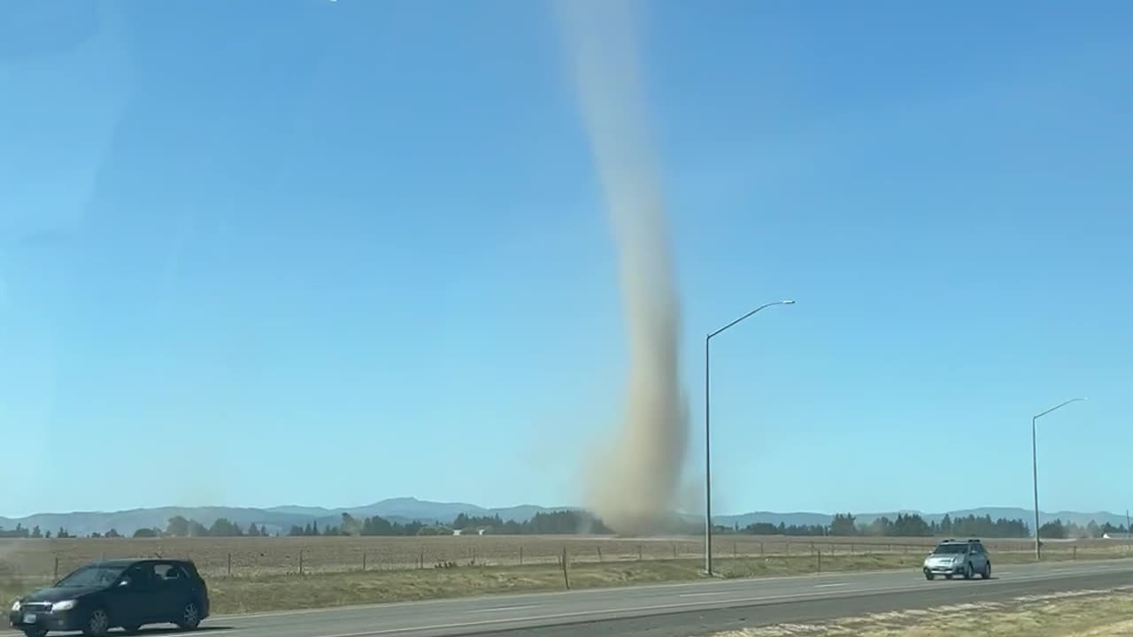 Huge Dust Devil Off The Highway