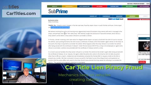 Beware of Mechanics Lien Fraud: Protect Your Vehicle Title