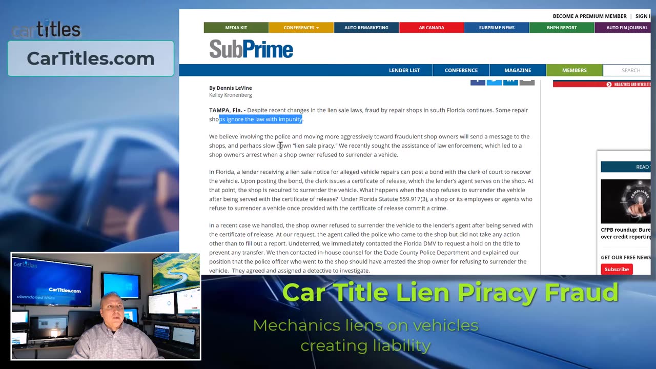 Beware of Mechanics Lien Fraud: Protect Your Vehicle Title