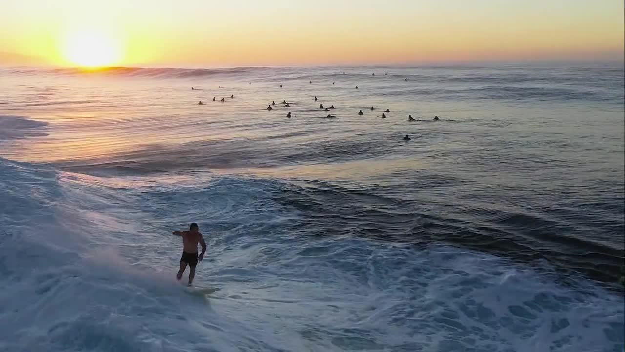 Amazing Close Footage of Water Surfer Captured by Drone