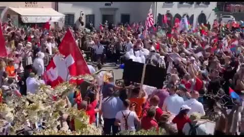 Switzerland Anti lock down Protest Underway