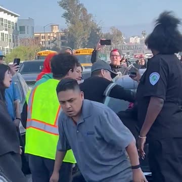 The downtown LA freeway was shut down by a pro-Palestine mob. Buses full of children were stuck.