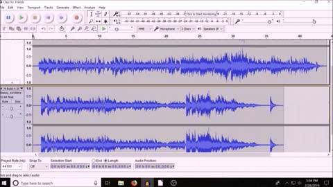 Audacity sequential tracks