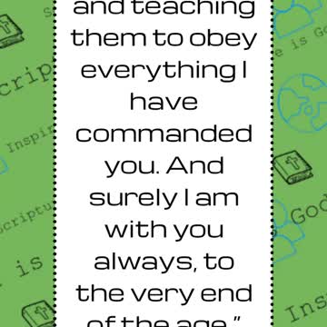 #Scripture #Verse of the #Day Encouragement Bible #Matthew 28:18-20