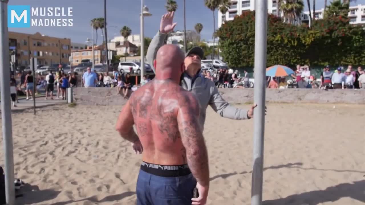 Prank- Old Man Become Bodybuilder - Old Man Street Workout