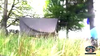 Setting up a tarp in dartmoor