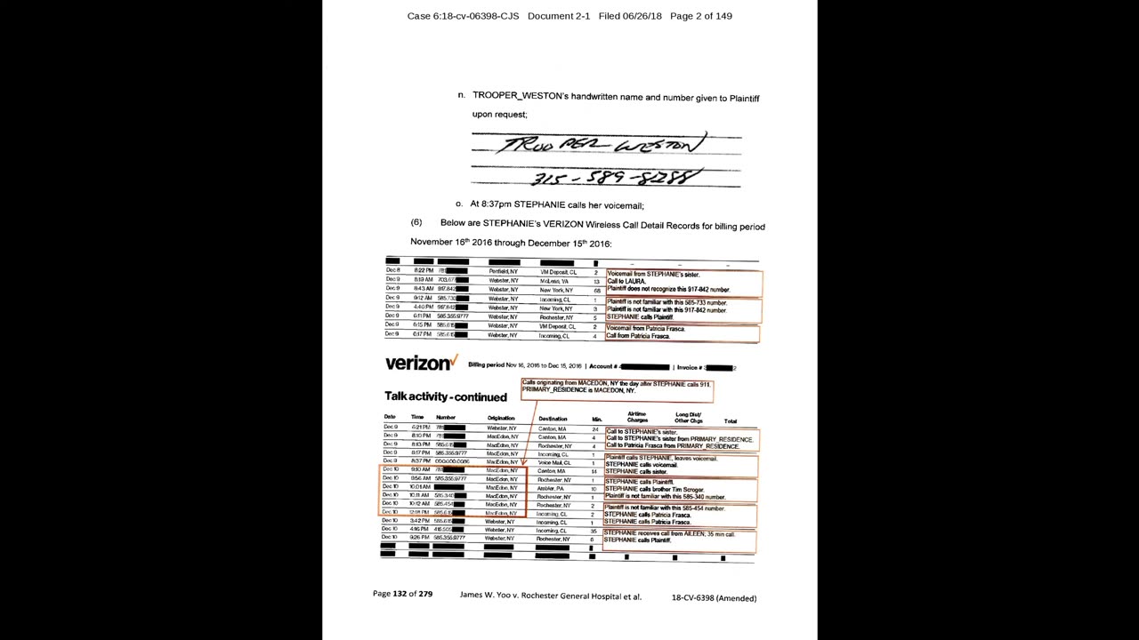 2018 James Yoo v Rochester General Hospital et al. Amended Complaint. US District Ct WDNY