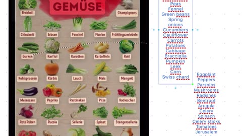 Vegetables in german language