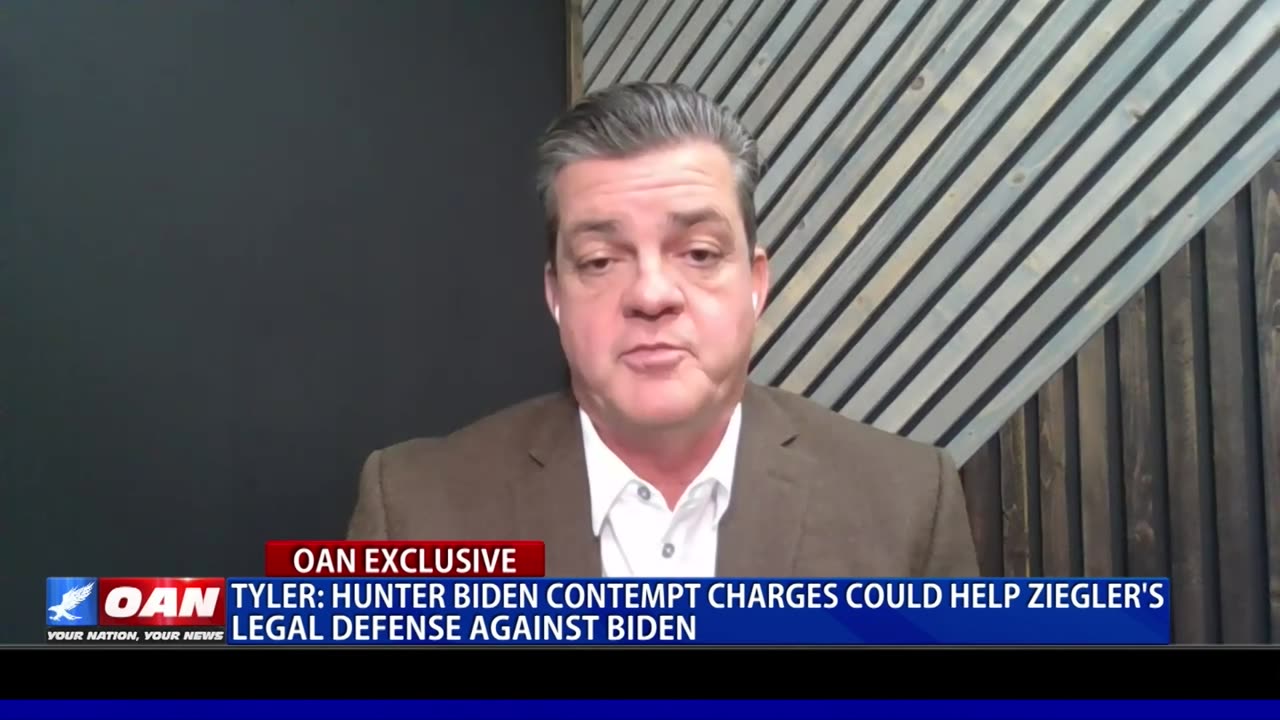 Tyler: Hunter Biden Contempt Charges Could Help Ziegler's Legal Defense Against Biden