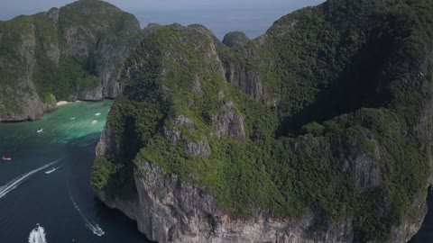 rock mountain asia panorama waters landscape