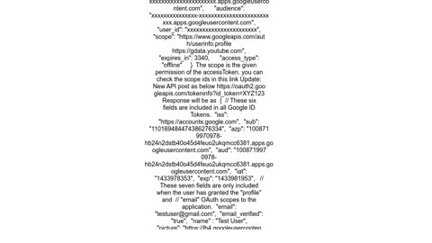 How can I verify a Google authentication API access token