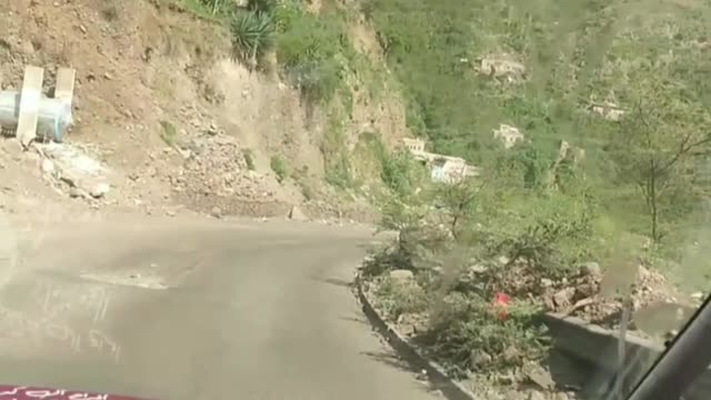 The mountain road and dangerous turn