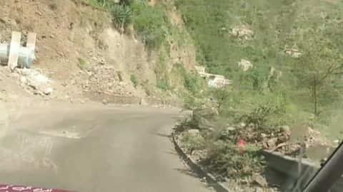 The mountain road and dangerous turn