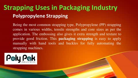 Strapping Uses in Packaging Industry