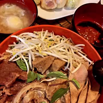 Vietnamese beef noodles soup