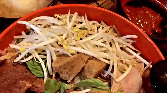 Vietnamese beef noodles soup