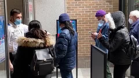 Shoppers screened before entry at Toronto's Eaton Centre