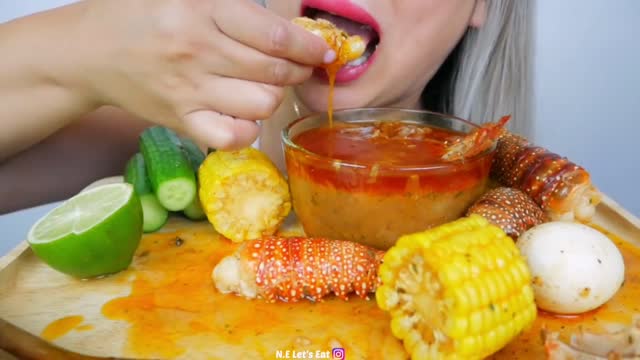 Seafood Boil Asmr Eating Compilation / Mukbang