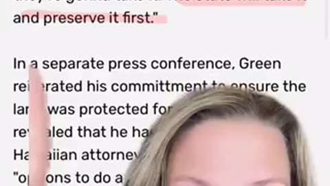 The Government is going to help Hawaii!